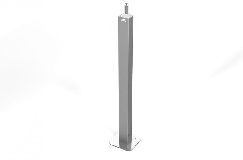 Rustfritt stålstativ for såpe / antibac