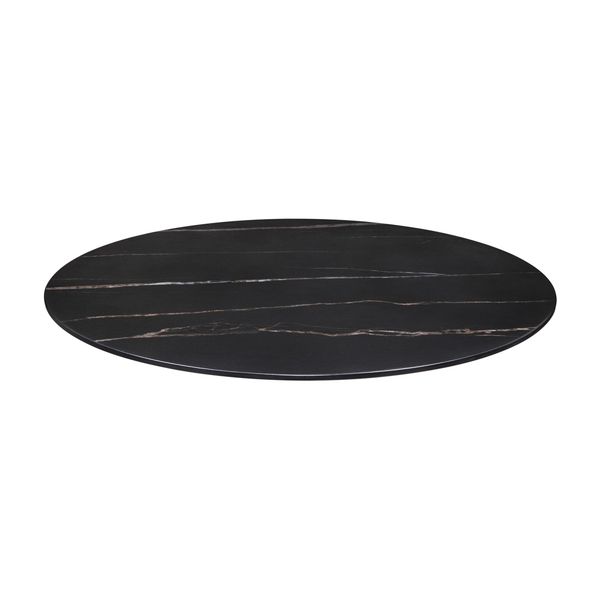 Bordplate Sten Ø 60 cm, Svart