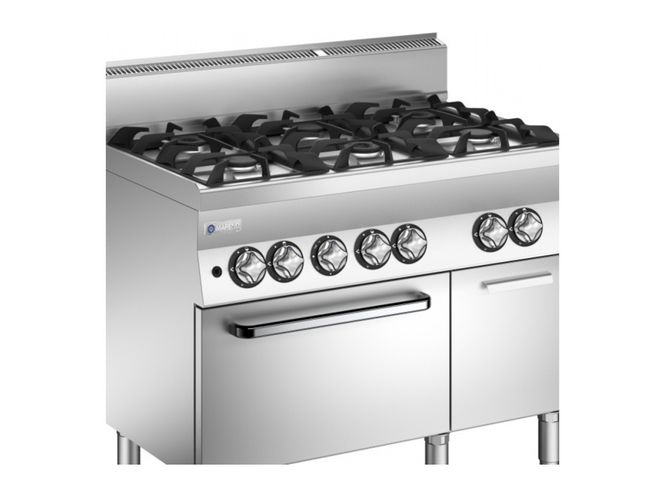 Hovedbilde Mareno C6FG11G Gasskomfyr 6 brennere, gassovn, ...